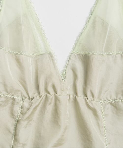 MAISON SPECIAL（メゾンスペシャル）の「Sleeveless Lingerie-Style Dress/ノースリーブランジェリーワンピ（ワンピース・レディース・ミント/ベージュ/ブラック・36/38）」の13枚目の写真