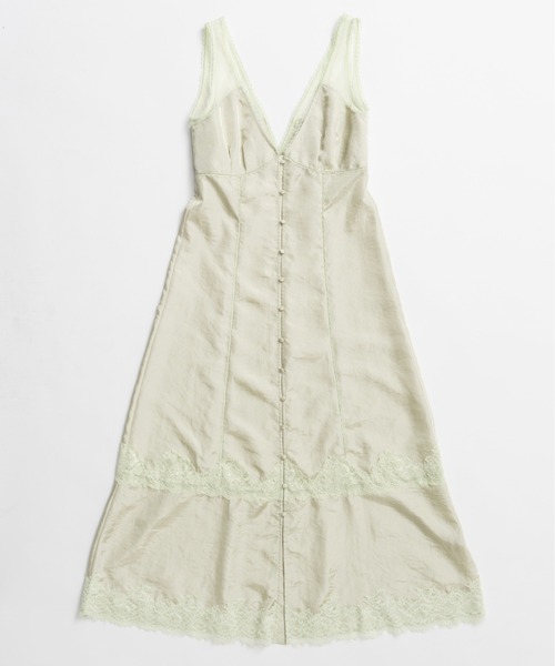 MAISON SPECIAL（メゾンスペシャル）の「Sleeveless Lingerie-Style Dress/ノースリーブランジェリーワンピ（ワンピース・レディース・ミント/ベージュ/ブラック・36/38）」の14枚目の写真