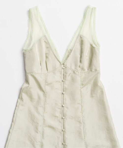 MAISON SPECIAL（メゾンスペシャル）の「Sleeveless Lingerie-Style Dress/ノースリーブランジェリーワンピ（ワンピース・レディース・ミント/ベージュ/ブラック・36/38）」の15枚目の写真