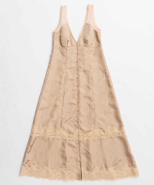 MAISON SPECIAL（メゾンスペシャル）の「Sleeveless Lingerie-Style Dress/ノースリーブランジェリーワンピ（ワンピース・レディース・ミント/ベージュ/ブラック・36/38）」の10枚目の写真