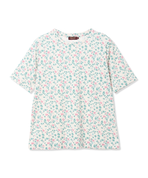 DECOY SINCE 1981(デコイシンスイチキュウハチイチ)の「【in Bloomコラボ】ひやさら総柄Tシャツ【接触冷感・UVカット・オーガニックコットンブレンド】(Tシャツ/カットソー・レディース・グリーン/オレンジ・L/LL/M)」の19枚目の写真