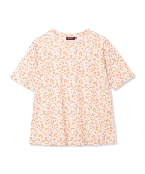 DECOY SINCE 1981(デコイシンスイチキュウハチイチ)の「【in Bloomコラボ】ひやさら総柄Tシャツ【接触冷感・UVカット・オーガニックコットンブレンド】(Tシャツ/カットソー・レディース・グリーン/オレンジ・L/LL/M)」の20枚目の写真