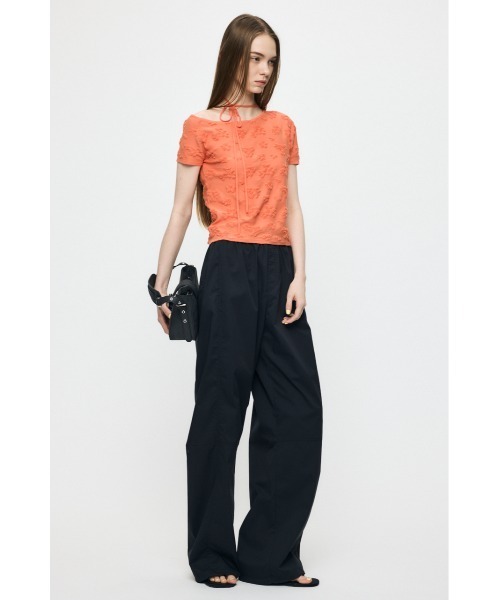 MOUSSY(マウジー)の「CURVE LINE EASY パンツ(スウェットパンツ・レディース・ブラック/カーキ/ホワイト・1/2)」の6枚目の写真