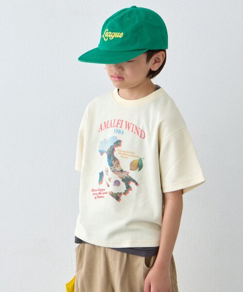 CIAOPANIC TYPY（チャオパニックティピー）の「【KIDS】リブアソート柄TEE【AMALFI】（Tシャツ/カットソー・キッズ・アイボリー/ブラウン・110/130/150）」の6枚目の写真