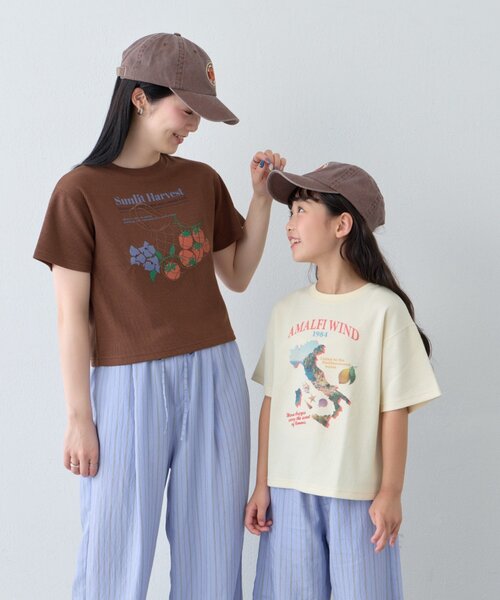 CIAOPANIC TYPY（チャオパニックティピー）の「【KIDS】リブアソート柄TEE【AMALFI】（Tシャツ/カットソー・キッズ・アイボリー/ブラウン・110/130/150）」の7枚目の写真