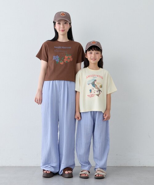 CIAOPANIC TYPY（チャオパニックティピー）の「【KIDS】リブアソート柄TEE【AMALFI】（Tシャツ/カットソー・キッズ・アイボリー/ブラウン・110/130/150）」の8枚目の写真