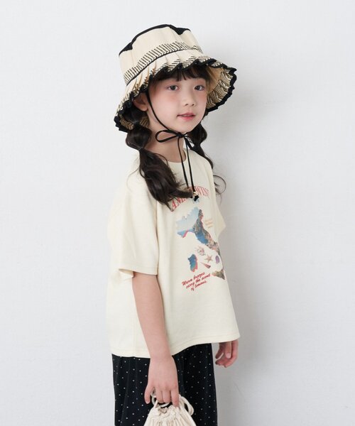 CIAOPANIC TYPY（チャオパニックティピー）の「【KIDS】リブアソート柄TEE【AMALFI】（Tシャツ/カットソー・キッズ・アイボリー/ブラウン・110/130/150）」の11枚目の写真
