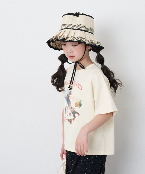 CIAOPANIC TYPY（チャオパニックティピー）の「【KIDS】リブアソート柄TEE【AMALFI】（Tシャツ/カットソー・キッズ・アイボリー/ブラウン・110/130/150）」の13枚目の写真