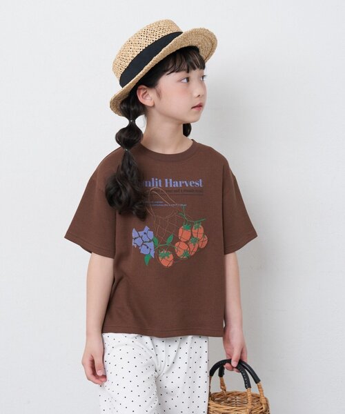 CIAOPANIC TYPY（チャオパニックティピー）の「【KIDS】リブアソート柄TEE【AMALFI】（Tシャツ/カットソー・キッズ・アイボリー/ブラウン・110/130/150）」の15枚目の写真