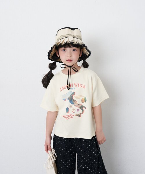CIAOPANIC TYPY（チャオパニックティピー）の「【KIDS】リブアソート柄TEE【AMALFI】（Tシャツ/カットソー・キッズ・アイボリー/ブラウン・110/130/150）」の16枚目の写真