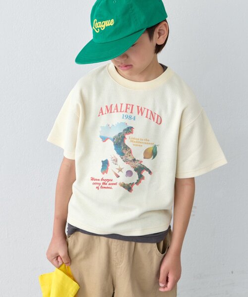 CIAOPANIC TYPY（チャオパニックティピー）の「【KIDS】リブアソート柄TEE【AMALFI】（Tシャツ/カットソー・キッズ・アイボリー/ブラウン・110/130/150）」の18枚目の写真