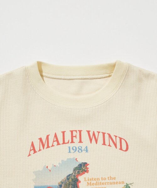 CIAOPANIC TYPY(チャオパニックティピー)の「【KIDS】リブアソート柄TEE【AMALFI】(Tシャツ/カットソー・キッズ・アイボリー/ブラウン・110/130/150)」の8枚目の写真