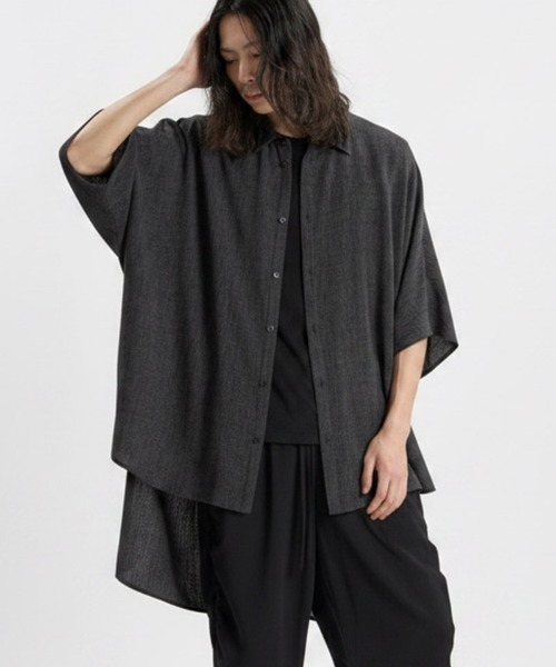 NO ID.（ノーアイディ）の「mhs2661-ｲﾚｷﾞｭﾗｰﾍﾑﾗｲﾝSH シャツ(458006-505S)（シャツ/ブラウス・メンズ・ホワイト/ブラック/グレー・ONE SIZE）」の4枚目の写真