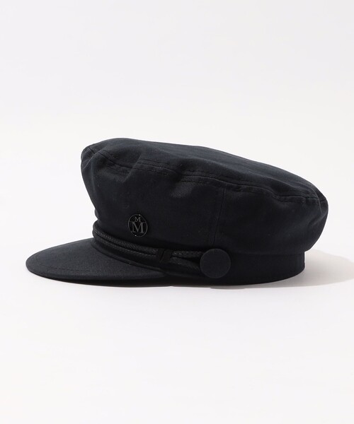 MAISON MICHEL(メゾンミッシェル)の「MAISON MICHEL New Abby Black Cotton キャスケット(ハンチング/ベレー帽・レディース・ブラック・S)」の3枚目の写真