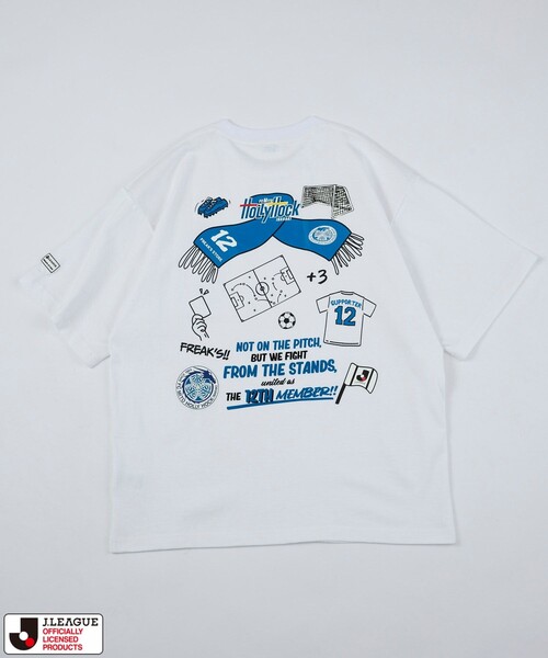 FREAK'S STORE(フリークスストア)の「J.LEAGUE × FREAK’S STORE 別注SUPPORTERS SHORT SLEEVE TEE【水戸ホーリーホック】/Jリーグ別注 Tシャツ(Tシャツ/カットソー・メンズ・ホワイト/チャコールグレー・MEDIUM/SMALL/X-LARGE/LARGE)」の15枚目の写真
