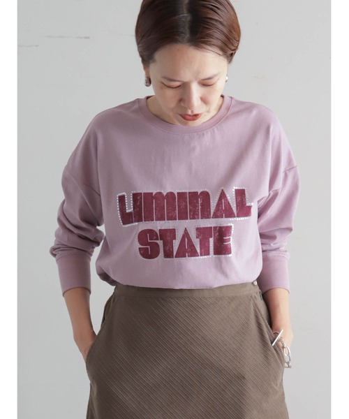 FIL DE FER(フィルデフェール)の「スター箔ロゴプリント ロンTEE(Tシャツ/カットソー・レディース・ホワイト/パープル/グレー・FREE)」の3枚目の写真