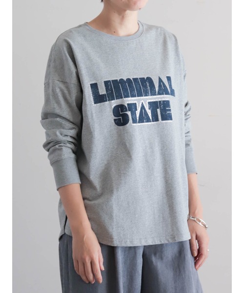 FIL DE FER(フィルデフェール)の「スター箔ロゴプリント ロンTEE(Tシャツ/カットソー・レディース・ホワイト/パープル/グレー・FREE)」の1枚目の写真