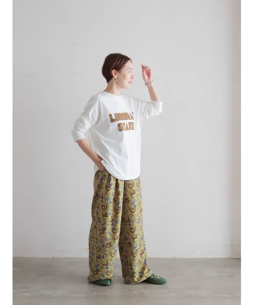 FIL DE FER(フィルデフェール)の「スター箔ロゴプリント ロンTEE(Tシャツ/カットソー・レディース・ホワイト/パープル/グレー・FREE)」の8枚目の写真