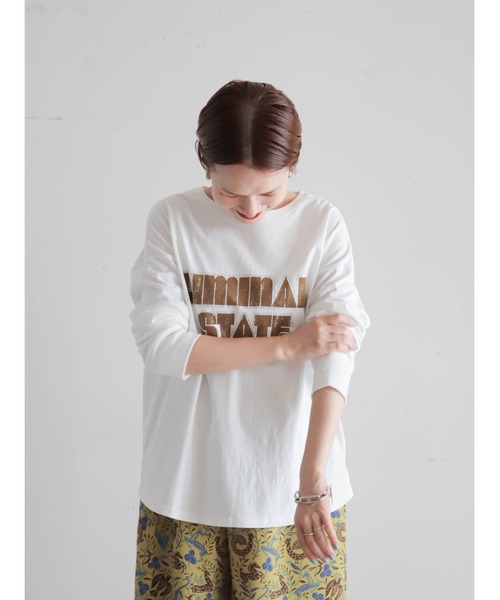 FIL DE FER(フィルデフェール)の「スター箔ロゴプリント ロンTEE(Tシャツ/カットソー・レディース・ホワイト/パープル/グレー・FREE)」の5枚目の写真