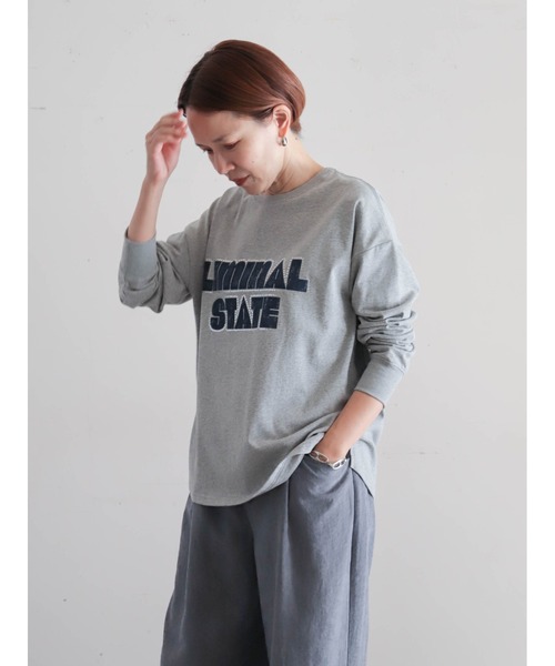 FIL DE FER(フィルデフェール)の「スター箔ロゴプリント ロンTEE(Tシャツ/カットソー・レディース・ホワイト/パープル/グレー・FREE)」の18枚目の写真