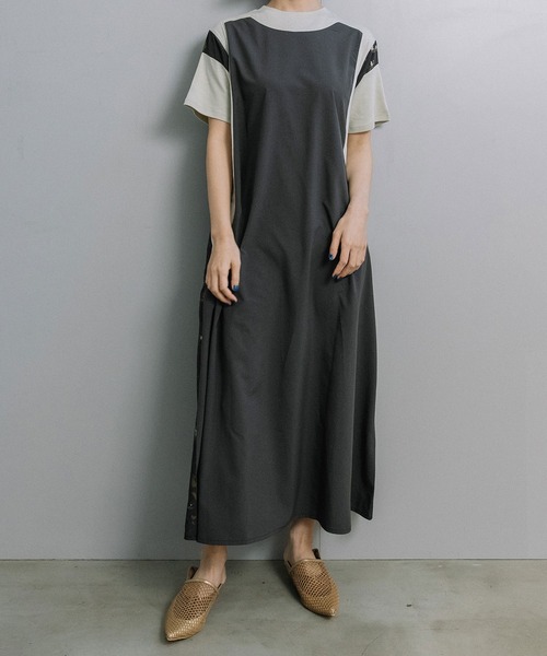 MARECHAL TERRE(マルシャルテル)の「2way Aラインドレス(ワンピース・レディース・ネイビー/ブラック/ライトグレー・MEDIUM)」の1枚目の写真
