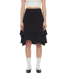 Upside-Down Midi Skirt_Black