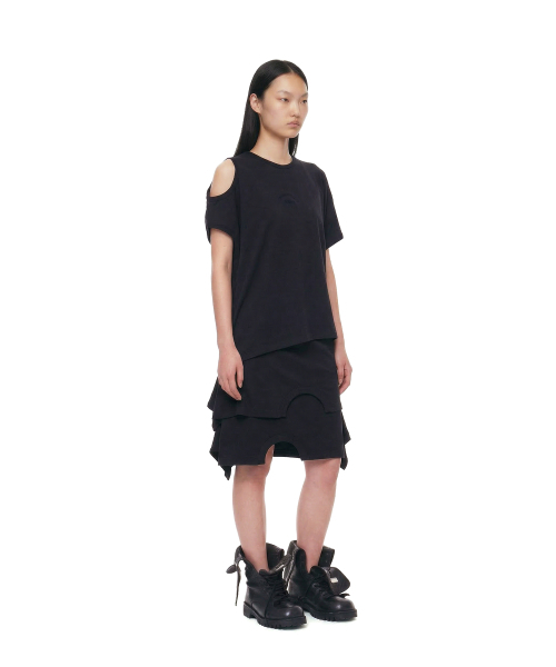 TRUNK PROJECT(トランクプロジェクト)の「Upside-Down Midi Skirt_Black(スカート・レディース・ブラック・SMALL)」の4枚目の写真