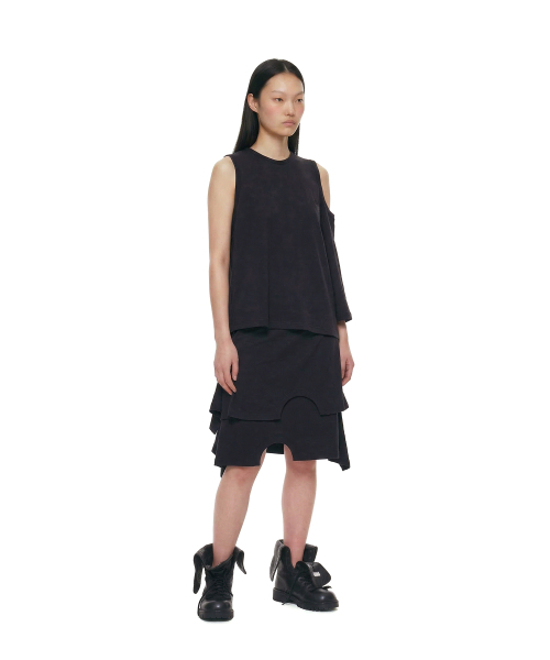 TRUNK PROJECT(トランクプロジェクト)の「Upside-Down Midi Skirt_Black(スカート・レディース・ブラック・SMALL)」の5枚目の写真