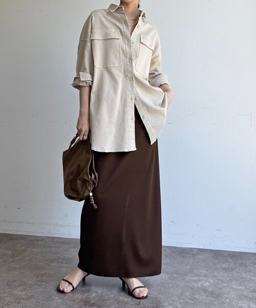 DouDou(ドゥドゥ)の「【Healthy denim】Almond(シャツ/ブラウス・レディース・サンドベージュ・1)」の19枚目の写真