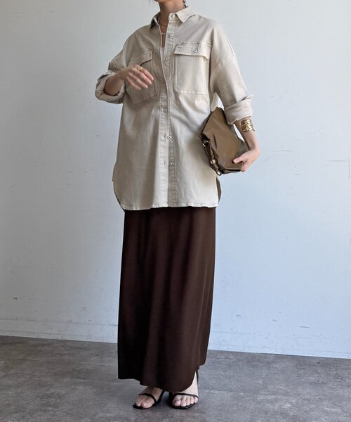 DouDou(ドゥドゥ)の「【Healthy denim】Almond(シャツ/ブラウス・レディース・サンドベージュ・1)」の20枚目の写真