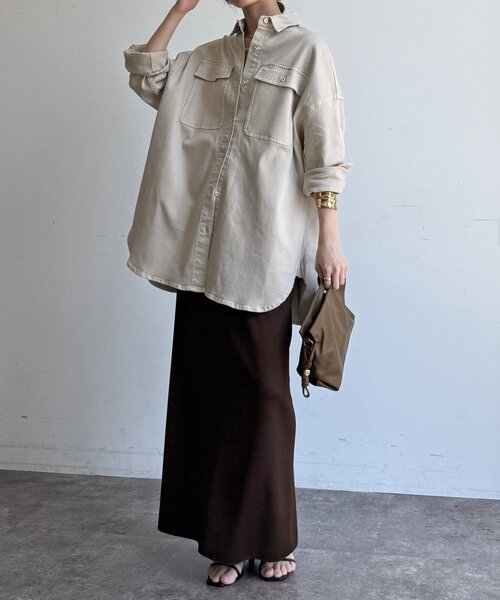DouDou(ドゥドゥ)の「【Healthy denim】Almond(シャツ/ブラウス・レディース・サンドベージュ・1)」の13枚目の写真