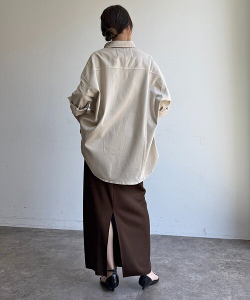 DouDou(ドゥドゥ)の「【Healthy denim】Almond(シャツ/ブラウス・レディース・サンドベージュ・1)」の14枚目の写真
