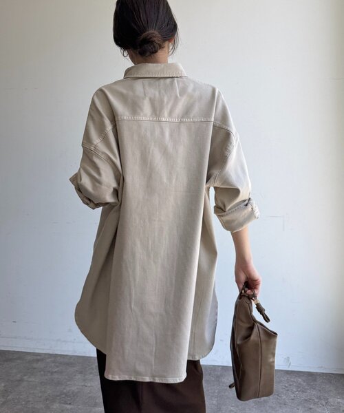 DouDou(ドゥドゥ)の「【Healthy denim】Almond(シャツ/ブラウス・レディース・サンドベージュ・1)」の7枚目の写真
