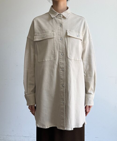 DouDou(ドゥドゥ)の「【Healthy denim】Almond(シャツ/ブラウス・レディース・サンドベージュ・1)」の8枚目の写真