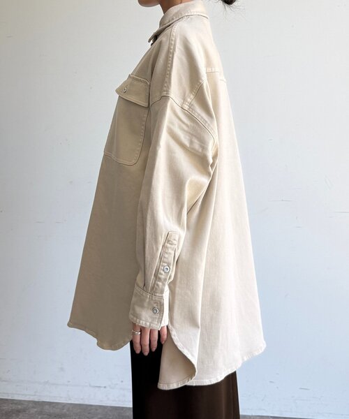 DouDou(ドゥドゥ)の「【Healthy denim】Almond(シャツ/ブラウス・レディース・サンドベージュ・1)」の9枚目の写真