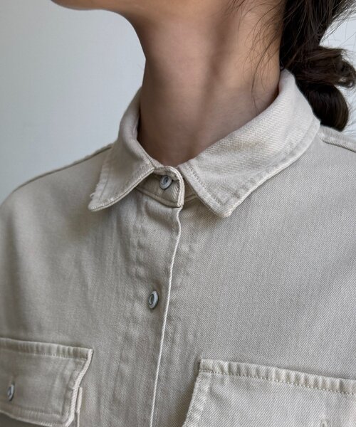 DouDou(ドゥドゥ)の「【Healthy denim】Almond(シャツ/ブラウス・レディース・サンドベージュ・1)」の12枚目の写真