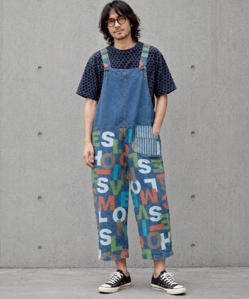 KAMINARI_TOKIO(カミナリトキオ)の「アルファベットサロペット(サロペット/オーバーオール・レディース・ブルー・FREE)」の13枚目の写真