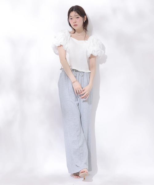 Rirandture（リランドチュール）の「ラメスウェットフレアパンツ（その他パンツ・レディース・オフホワイト/ライトグレー・2/1）」の20枚目の写真