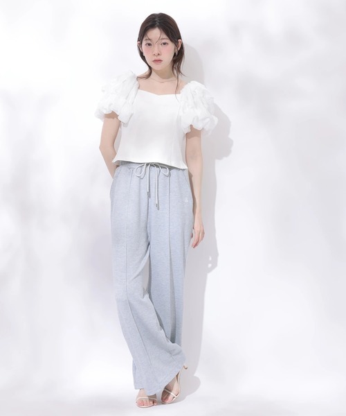Rirandture（リランドチュール）の「ラメスウェットフレアパンツ（その他パンツ・レディース・オフホワイト/ライトグレー・2/1）」の21枚目の写真