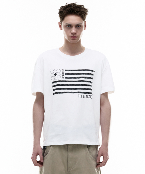 OPUS 0012(オーパス0012)の「Op. 07 OLD GLORY T-SHIRT WHITE(Tシャツ/カットソー・レディース・その他・SMALL/MEDIUM/LARGE)」の1枚目の写真