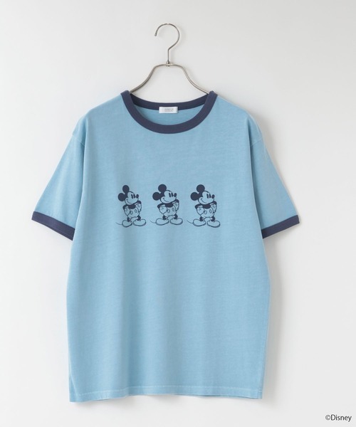 LOWRYS FARM(ローリーズファーム)の「MICKEY/リンガーT 903290(Tシャツ/カットソー・レディース・ブルー/ホワイト/グレー・FREE)」の14枚目の写真