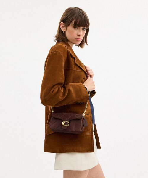 COACH キルティング レザー チェーン ショルダーバッグ ボルドー タビー チェーン クロスボディ バッグ 19・キルティング（ショルダー