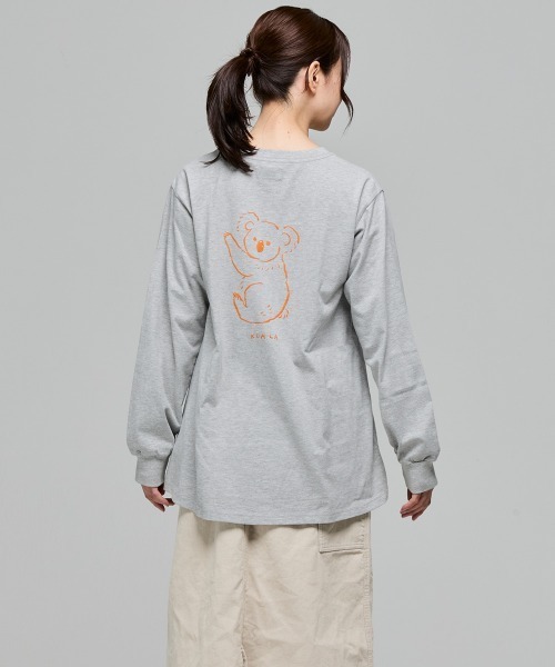 KRIFF MAYER Lady's Collection（クリフメイヤーレディースコレクション）の「SUN&MOONロンT (コアラ)（Tシャツ/カットソー・レディース・カラフル/ブルー/ブラック/グレー/オフホワイト・LARGE/MEDIUM）」の4枚目の写真