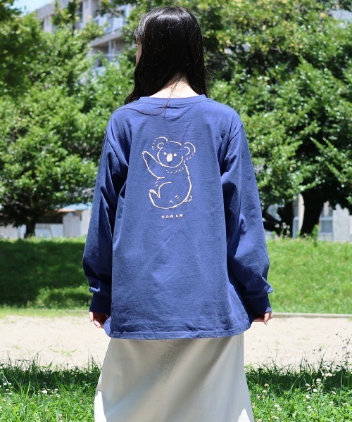 KRIFF MAYER Lady's Collection（クリフメイヤーレディースコレクション）の「SUN&MOONロンT (コアラ)（Tシャツ/カットソー・レディース・カラフル/ブルー/ブラック/グレー/オフホワイト・LARGE/MEDIUM）」の5枚目の写真