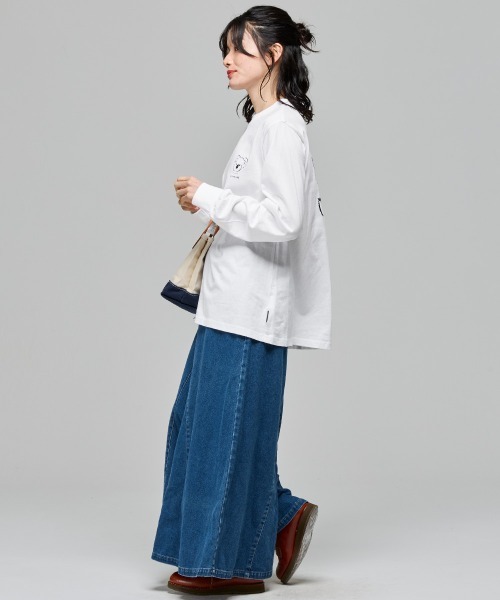 KRIFF MAYER Lady's Collection（クリフメイヤーレディースコレクション）の「SUN&MOONロンT (コアラ)（Tシャツ/カットソー・レディース・カラフル/ブルー/ブラック/グレー/オフホワイト・LARGE/MEDIUM）」の7枚目の写真