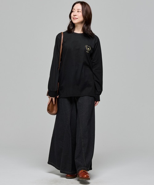 KRIFF MAYER Lady's Collection（クリフメイヤーレディースコレクション）の「SUN&MOONロンT (コアラ)（Tシャツ/カットソー・レディース・カラフル/ブルー/ブラック/グレー/オフホワイト・LARGE/MEDIUM）」の12枚目の写真