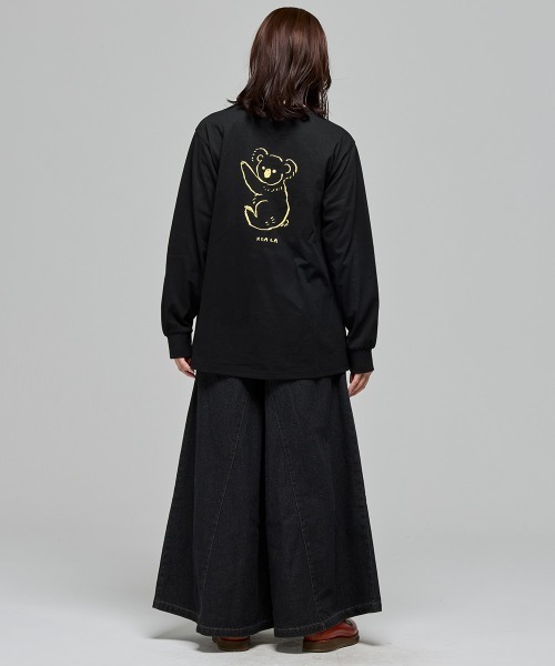 KRIFF MAYER Lady's Collection（クリフメイヤーレディースコレクション）の「SUN&MOONロンT (コアラ)（Tシャツ/カットソー・レディース・カラフル/ブルー/ブラック/グレー/オフホワイト・LARGE/MEDIUM）」の15枚目の写真