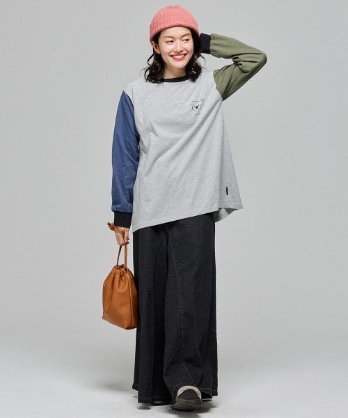 KRIFF MAYER Lady's Collection（クリフメイヤーレディースコレクション）の「SUN&MOONロンT (コアラ)（Tシャツ/カットソー・レディース・カラフル/ブルー/ブラック/グレー/オフホワイト・LARGE/MEDIUM）」の18枚目の写真