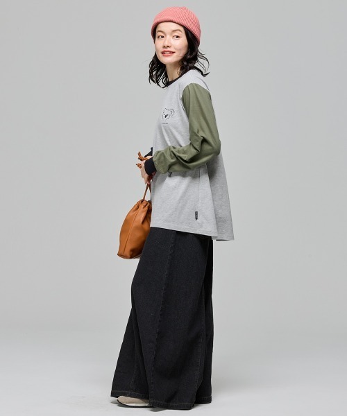 KRIFF MAYER Lady's Collection（クリフメイヤーレディースコレクション）の「SUN&MOONロンT (コアラ)（Tシャツ/カットソー・レディース・カラフル/ブルー/ブラック/グレー/オフホワイト・LARGE/MEDIUM）」の20枚目の写真