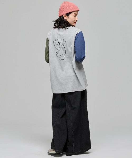 KRIFF MAYER Lady's Collection（クリフメイヤーレディースコレクション）の「SUN&MOONロンT (コアラ)（Tシャツ/カットソー・レディース・カラフル/ブルー/ブラック/グレー/オフホワイト・LARGE/MEDIUM）」の22枚目の写真